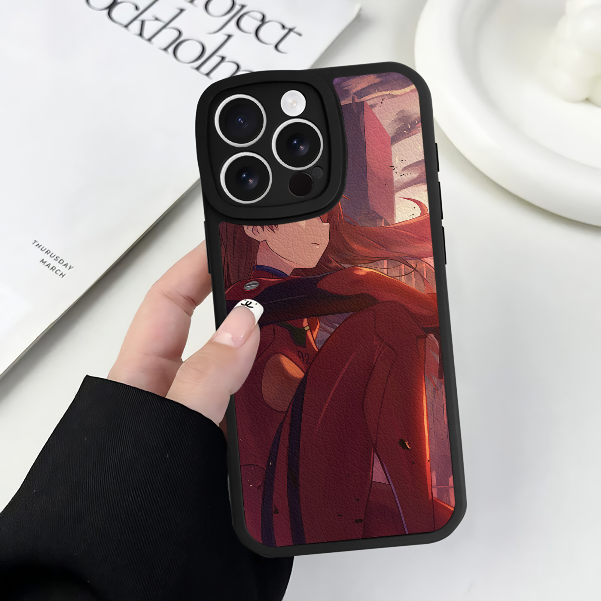 （画像用） EVA 新世紀エヴァンゲリオン 【iPhone 16シリーズ対応】シリコンスマホケース（レザー調） 材質：シリコン